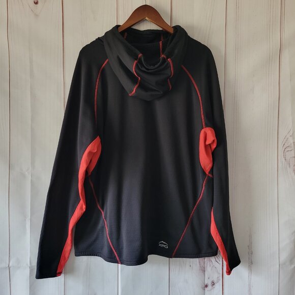 Cabela’s XPG Extreme Performance Long Sleeve Shirt, Men’s 2XL, Black/Red, Hooded - Picture 5 of 10